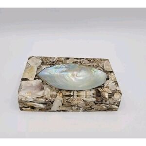 Vintage Shell‎ Resin Dish Trinket Dish  Costal Decor Beach Collectible